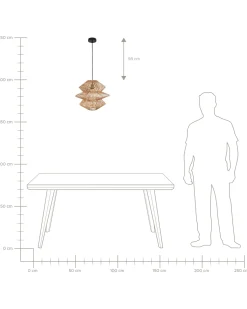 Clearance Beliani Lampadario ANDUKI Rattan Naturale Naturale Nero