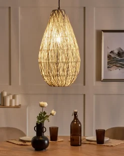 Discount Beliani Lampadario ANNOTTO Cotone Beige