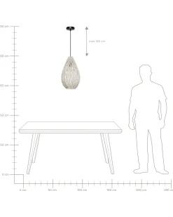 Discount Beliani Lampadario ANNOTTO Cotone Beige