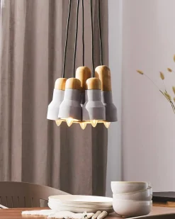 Beliani Lampadario APURE Cemento Grigio Marrone Grigio