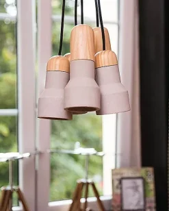 Beliani Lampadario APURE Cemento Grigio Marrone Grigio