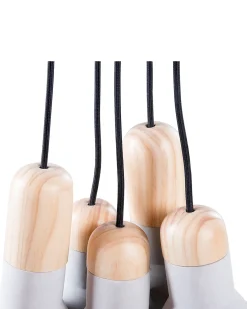 Beliani Lampadario APURE Cemento Grigio Marrone Grigio