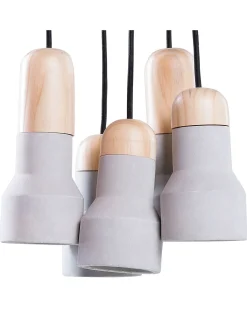 Beliani Lampadario APURE Cemento Grigio Marrone Grigio