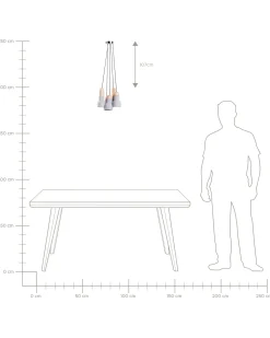 Beliani Lampadario APURE Cemento Grigio Marrone Grigio
