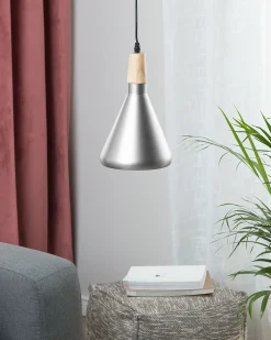 Sale Beliani Lampadario ARDA Metallo Argento Marrone Argento