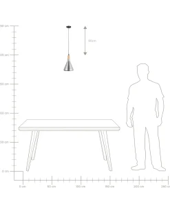 Sale Beliani Lampadario ARDA Metallo Argento Marrone Argento