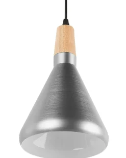 Sale Beliani Lampadario ARDA Metallo Argento Marrone Argento