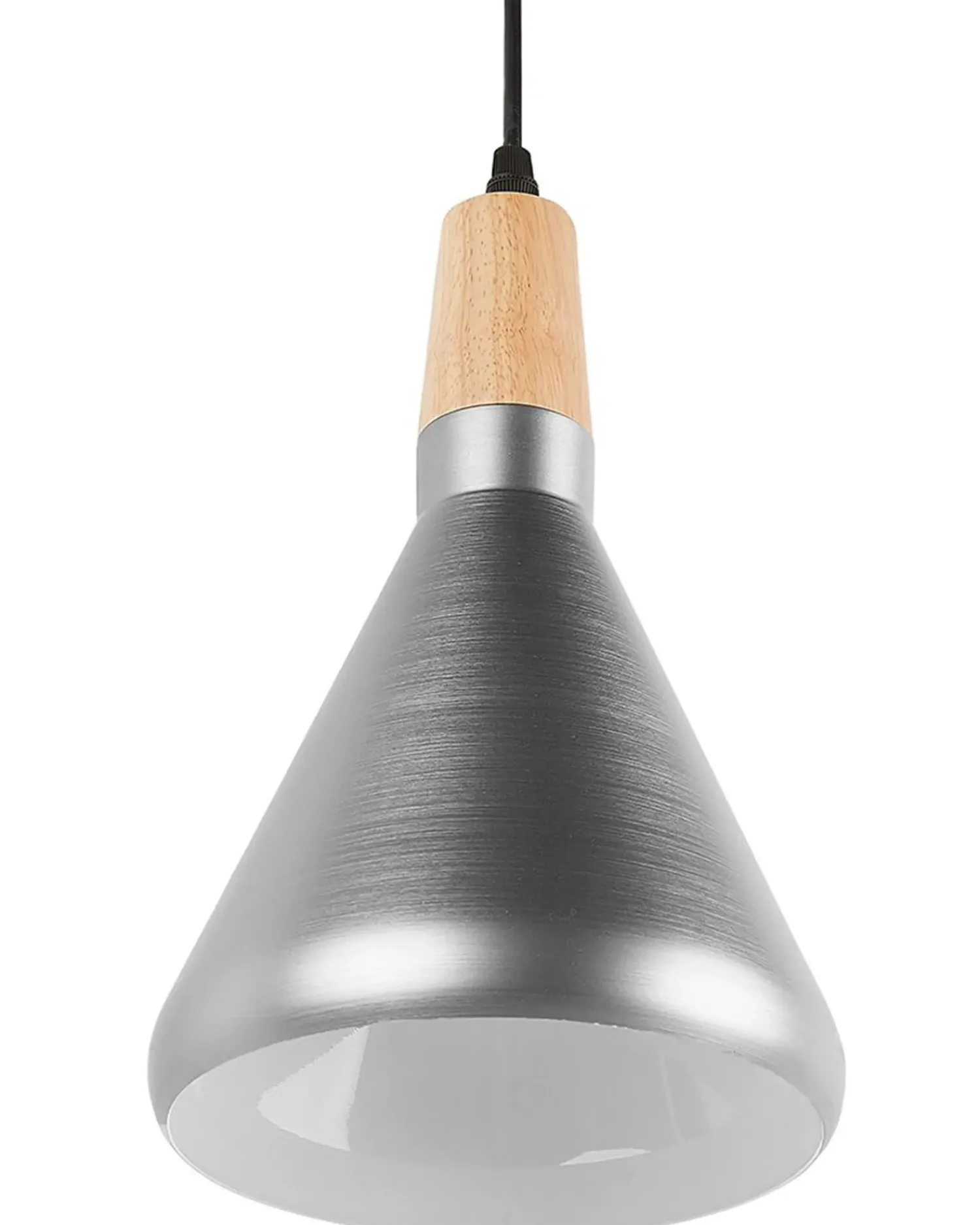 Sale Beliani Lampadario ARDA Metallo Argento Marrone Argento