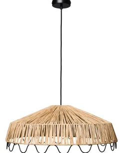 Hot Beliani Lampadario ARENAL Vimini Naturale Naturale Nero
