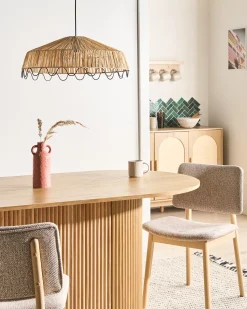 Hot Beliani Lampadario ARENAL Vimini Naturale Naturale Nero