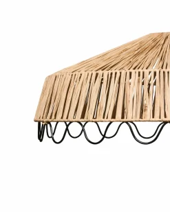 Hot Beliani Lampadario ARENAL Vimini Naturale Naturale Nero