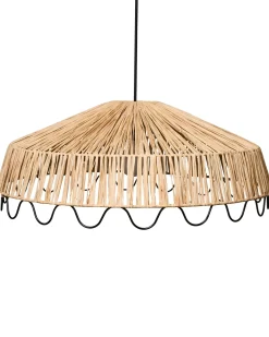 Hot Beliani Lampadario ARENAL Vimini Naturale Naturale Nero