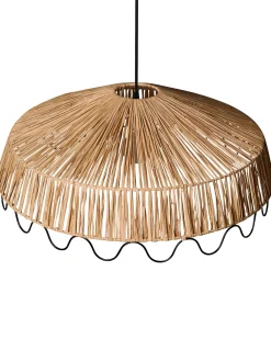 Hot Beliani Lampadario ARENAL Vimini Naturale Naturale Nero