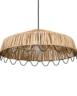 Hot Beliani Lampadario ARENAL Vimini Naturale Naturale Nero