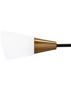 Beliani Lampadario AROYO Vetro Bianco Bianco Nero Oro
