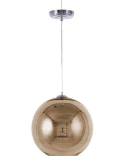 Outlet Beliani Lampadario ASARO Vetro Oro