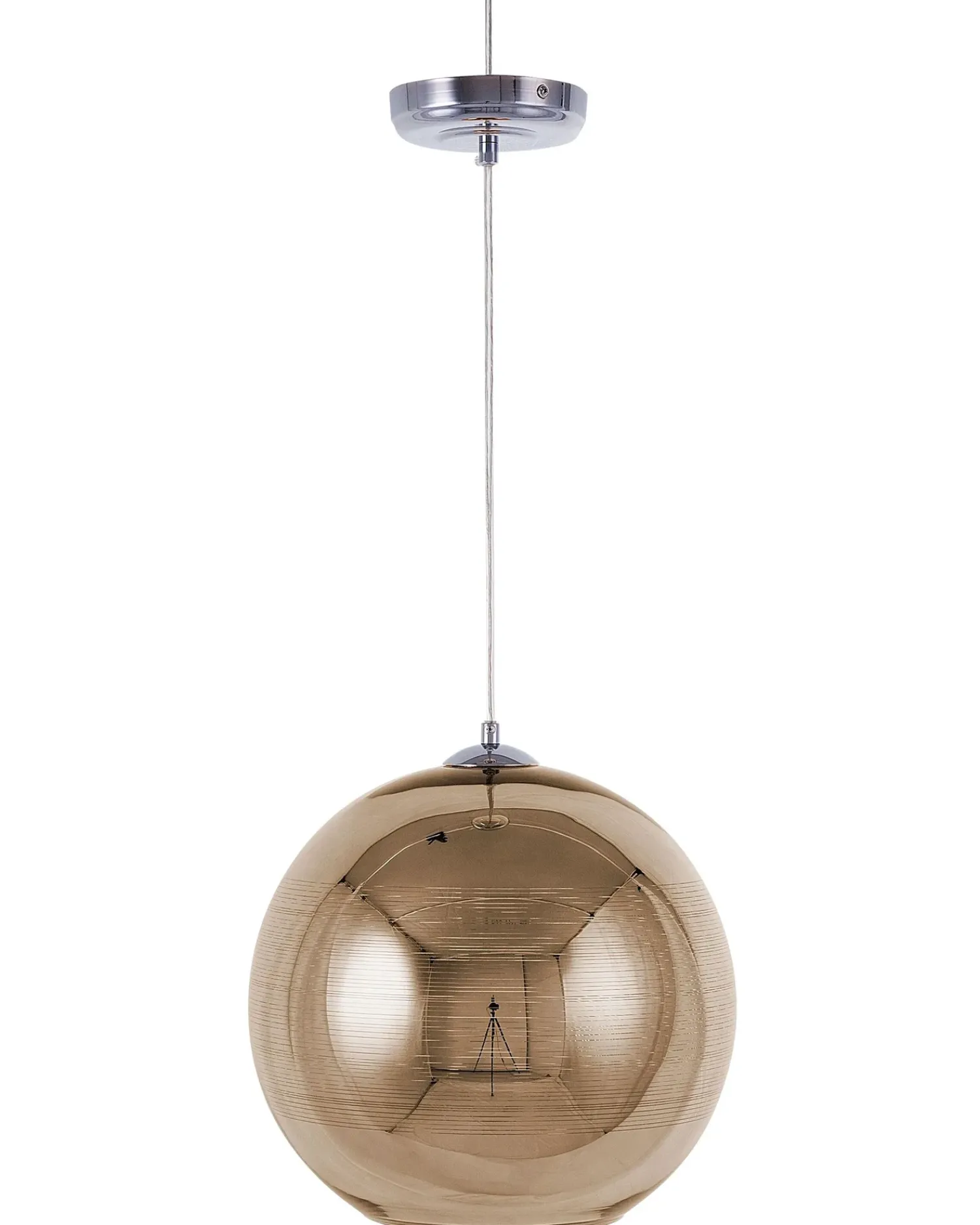 Outlet Beliani Lampadario ASARO Vetro Oro