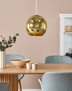 Outlet Beliani Lampadario ASARO Vetro Oro