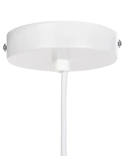 Beliani Lampadario ATOYAC Lino sintetico Beige Beige Naturale