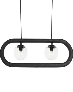 Online Beliani Lampadario AYENSU Legno di mango Nero