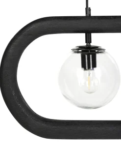 Online Beliani Lampadario AYENSU Legno di mango Nero