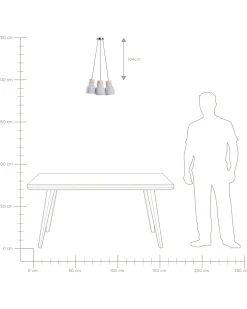 Clearance Beliani Lampadario BAHT Cemento Grigio Marrone Grigio