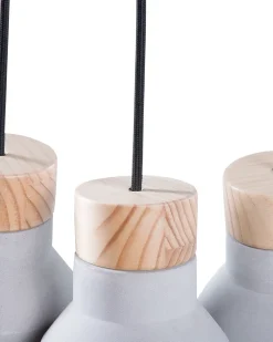 Clearance Beliani Lampadario BAHT Cemento Grigio Marrone Grigio