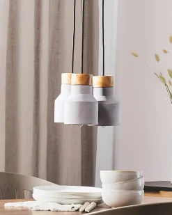 Clearance Beliani Lampadario BAHT Cemento Grigio Marrone Grigio