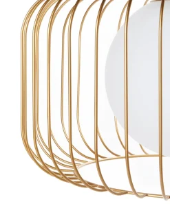 Clearance Beliani Lampadario BAIROA Metallo Oro Bianco Oro