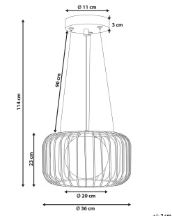 Clearance Beliani Lampadario BAIROA Metallo Oro Bianco Oro