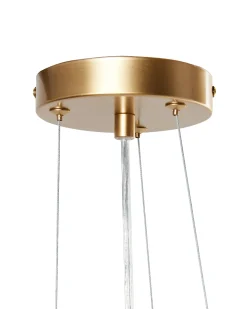 Clearance Beliani Lampadario BAIROA Metallo Oro Bianco Oro