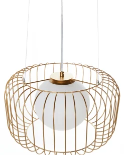 Clearance Beliani Lampadario BAIROA Metallo Oro Bianco Oro
