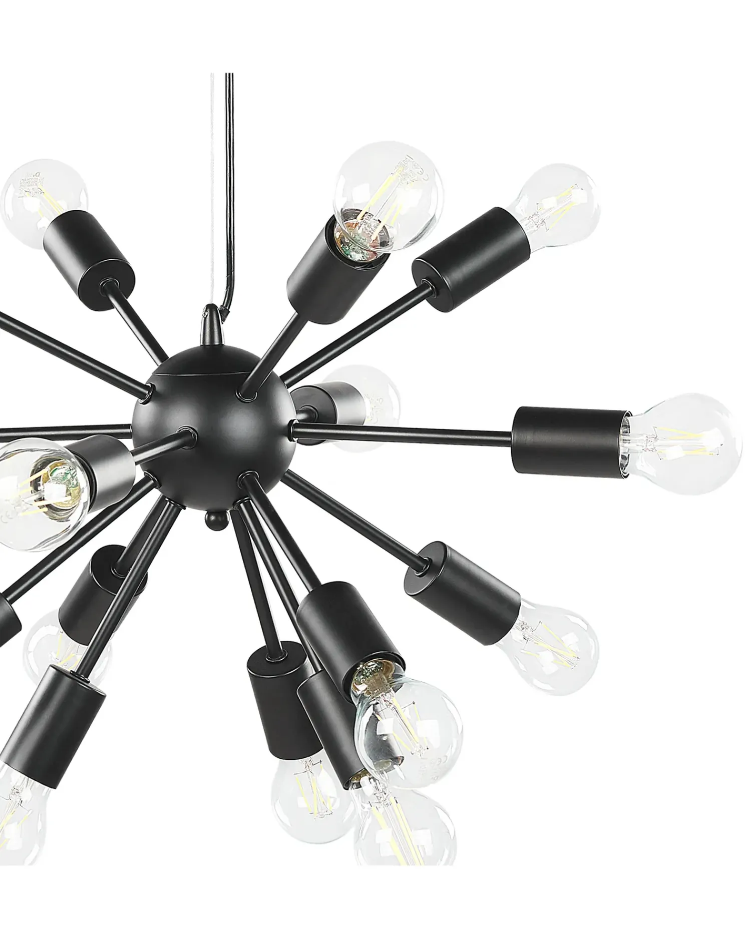 Clearance Beliani Lampadario BALAGAS Metallo Nero