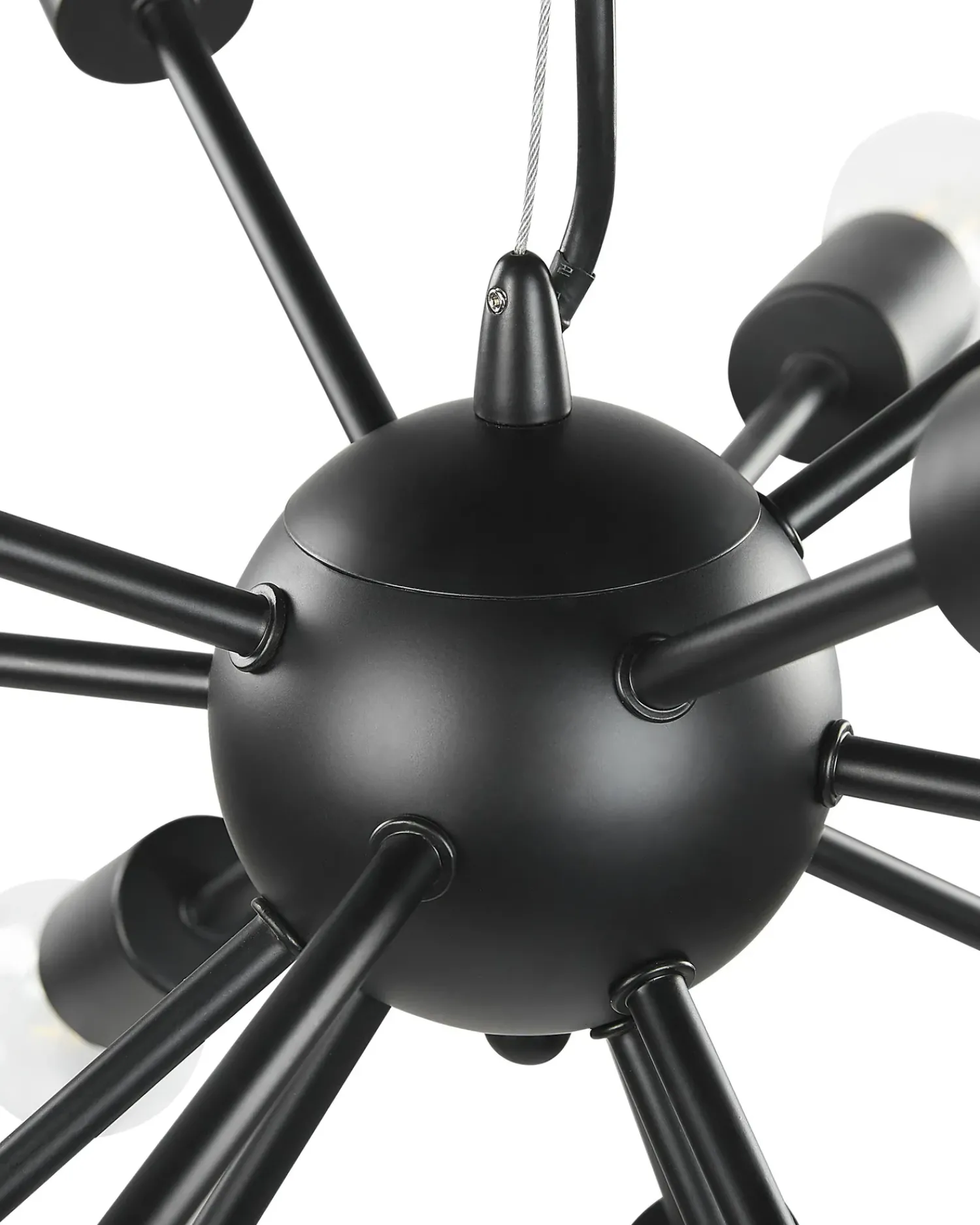 Clearance Beliani Lampadario BALAGAS Metallo Nero