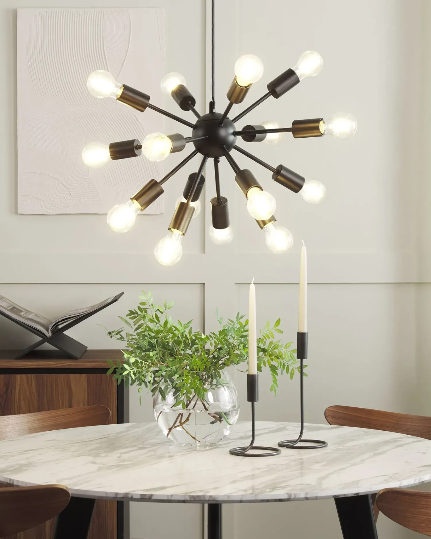 Clearance Beliani Lampadario BALAGAS Metallo Nero