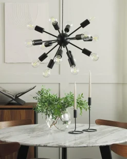 Clearance Beliani Lampadario BALAGAS Metallo Nero
