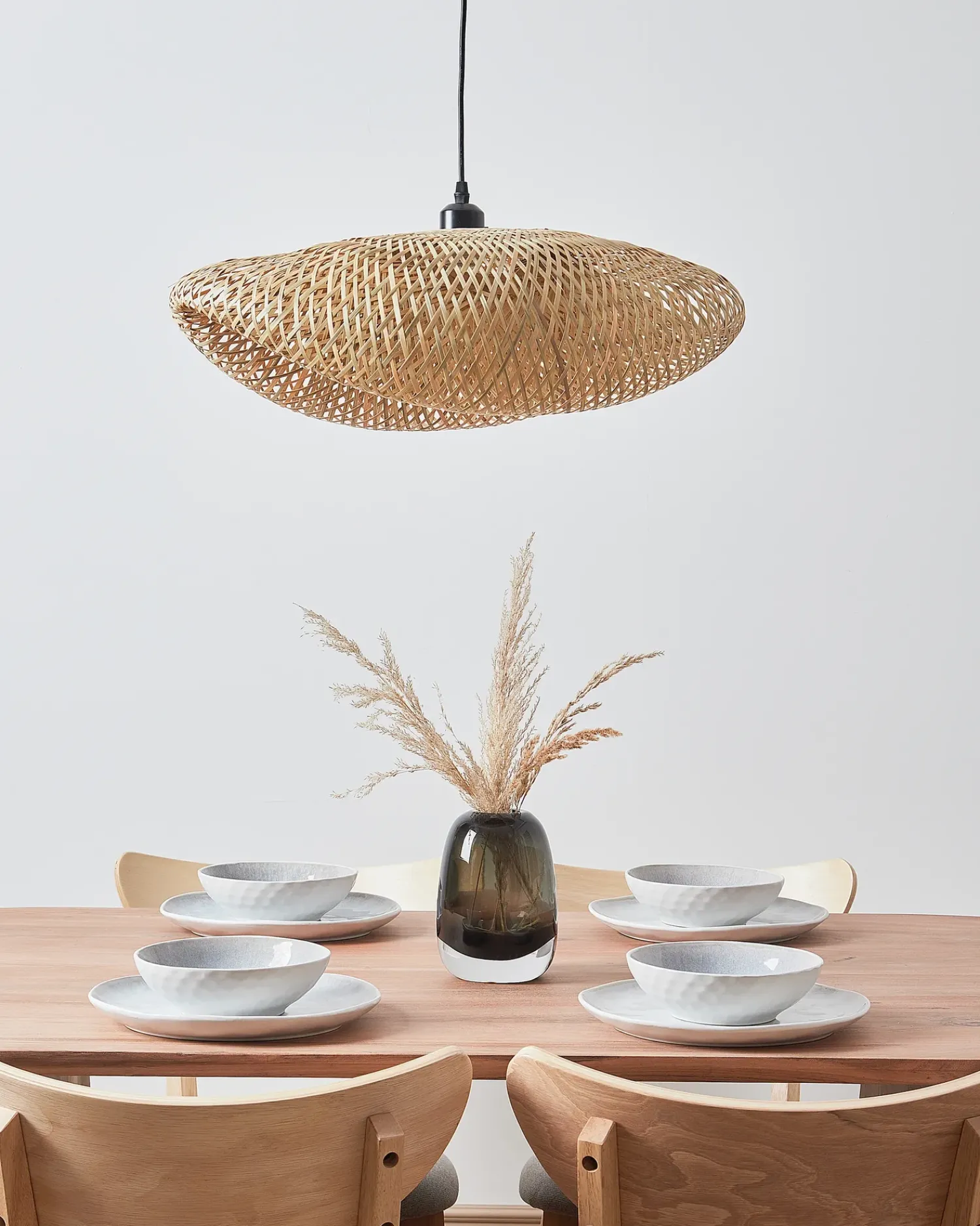 Outlet Beliani Lampadario BALHA Bambù Naturale Naturale Marrone