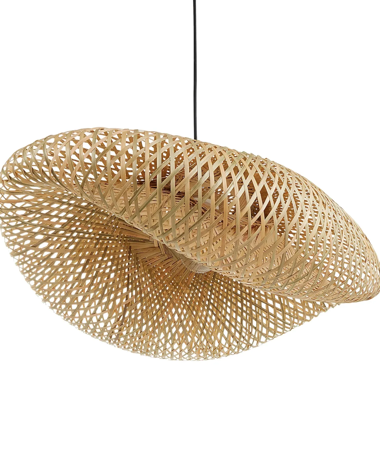 Outlet Beliani Lampadario BALHA Bambù Naturale Naturale Marrone