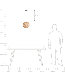 Sale Beliani Lampadario BAMPUR Bambù Naturale Naturale Marrone