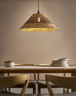 Best Beliani Lampadario BANCAL Corda di carta Naturale Naturale Marrone