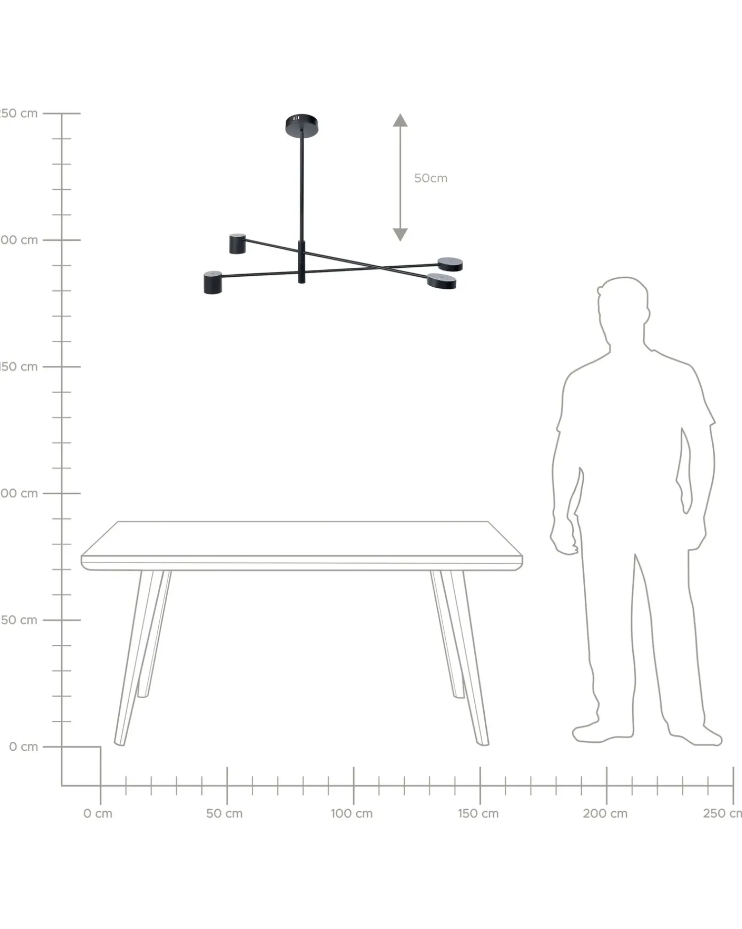 Clearance Beliani Lampadario BANDON Metallo Nero