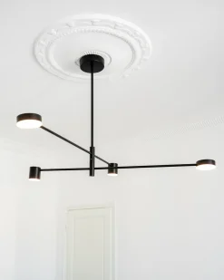 Clearance Beliani Lampadario BANDON Metallo Nero