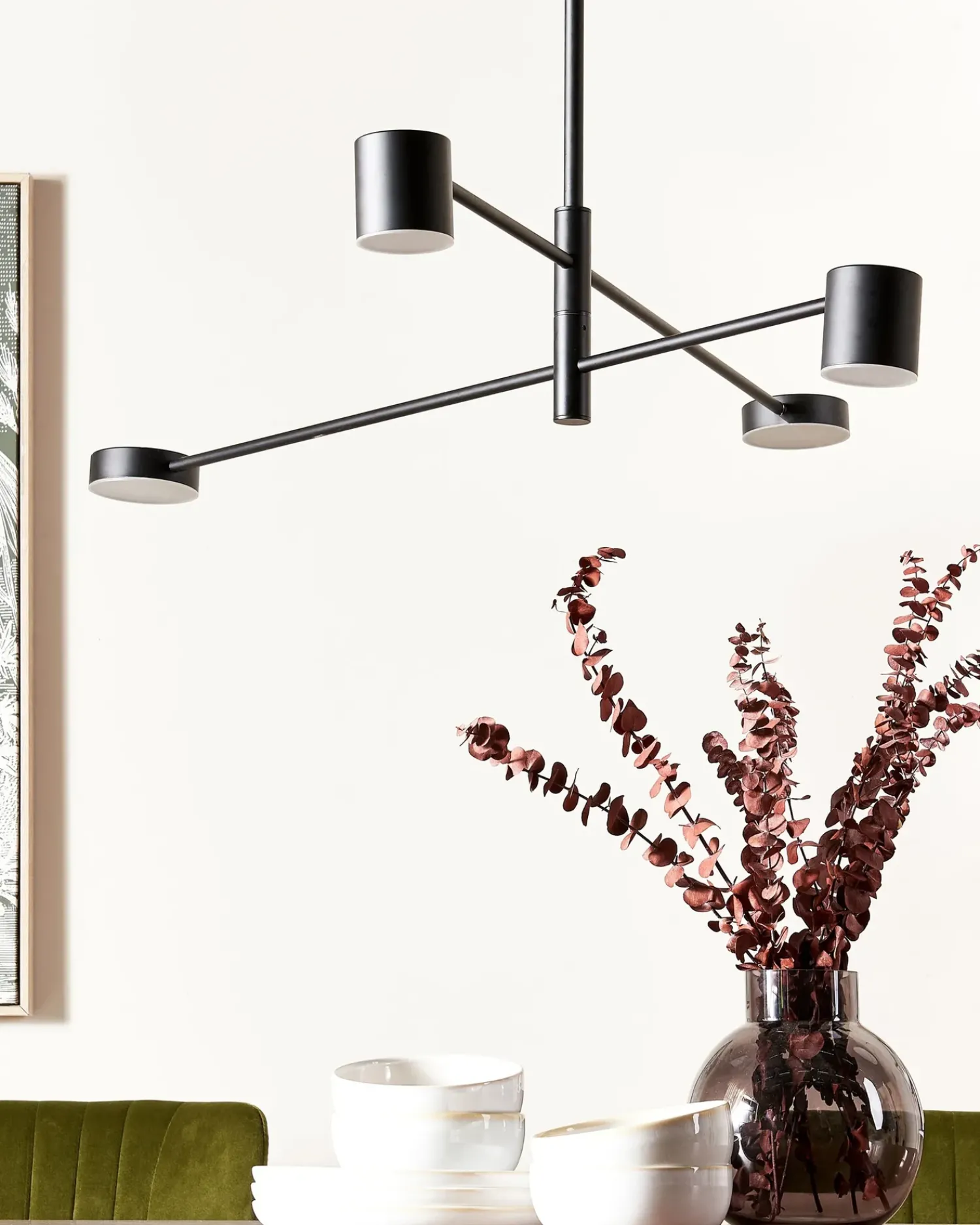 Clearance Beliani Lampadario BANDON Metallo Nero