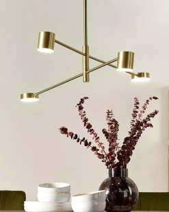 Beliani Lampadario BANDON Metallo Oro