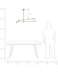 Beliani Lampadario BANDON Metallo Oro