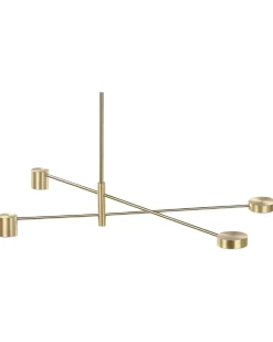 Beliani Lampadario BANDON Metallo Oro