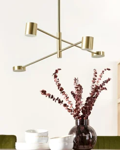 Beliani Lampadario BANDON Metallo Oro