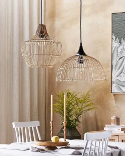 Online Beliani Lampadario BARARIS Rattan Naturale Marrone