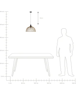 Online Beliani Lampadario BARARIS Rattan Naturale Marrone