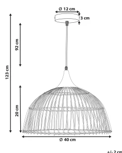 Online Beliani Lampadario BARARIS Rattan Naturale Marrone